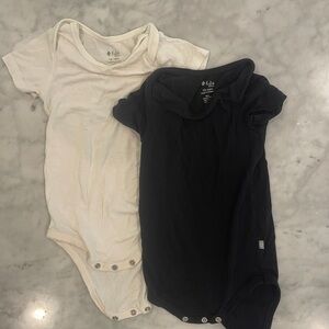 KYTE Baby Black and Cream One Piece Bundle